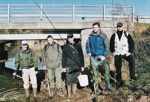 Deltagerne p rets aborretur. Vinding, Boysen, Wolff, Jan og Schwalm. Jonas var fotograf.