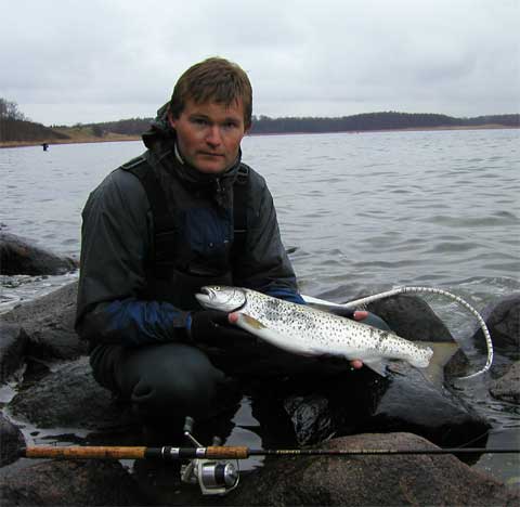 Jan Fahlgren 2.0 kg tung og 58 cm lang havørred fra Tempelkrogen