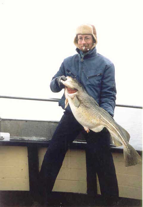 Peter Rasmussen med 13.50 kg torsk fanget i Øresund